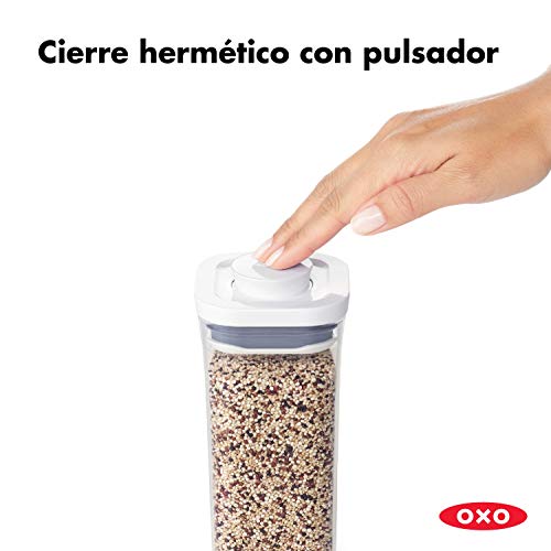 OXO Good Grips POP Contenedor – Almacenamiento hermético y apilable de alimentos - 1,1 l para pasta y mucho más