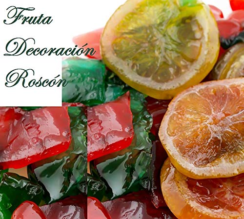 Pack Completo para Decorar tu Roscón de Reyes Compuesto por Nata Vegetal (No Baja), Fruta Escarchada, Almendras Laminadas o Daditos, Azúcar Perlada & Kit Sorpresa