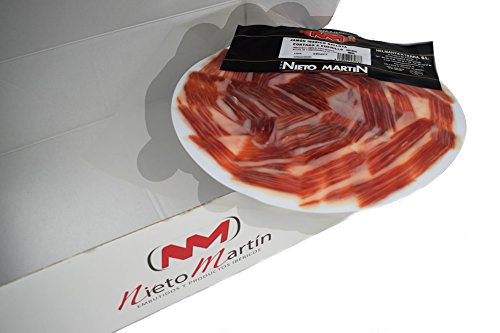 PACK ESPECIAL GOURMET SELECCIÓN JAMON DE BELLOTA IB. 50% RAZA IBERICO CORTE MANUAL A CUCHILLO (5 platos al vacío de 80 gramos, peso total lote 400 gr)