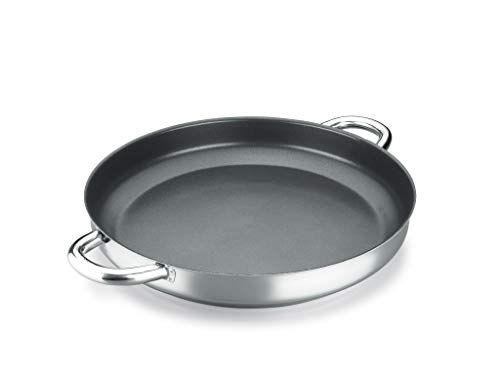 PAELLERA ALZA CLASSIC MASTER. PAELLERA fabricada en acero inoxidable 18/10, antiadherente triple capa, apta para todo tipo de cocina, INDUCCIÓN. Fácil Limpieza. Apto para lavavajillas. 34cm