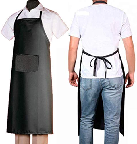 Pag Crane Kitchen Chef Delantal con Peto Mes de la Historia Negro Cuello Cintura Corbata Bolsillo Central Impermeable