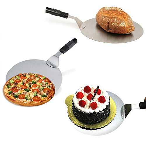 Pala Pizza - Paddle Round Cake Pala Herramientas para hornear Grip Handle Deal para hornear en Pizza Stone Oven & Grill