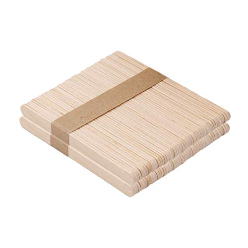 Palillo de madera natural para manualidades, 100 unidades de palo de madera para tartas de helado y manualidades infantiles