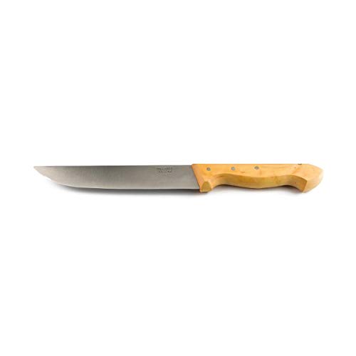 PALLARES SOLSONA Cuchillo Degollar Cerdos, Mango de boj, Acero Carbono, 15cm.