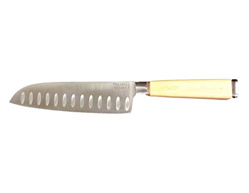 PALLARES SOLSONA Cuchillo Santoku Mango de boj, Acero Inoxidable Forjado 17cm