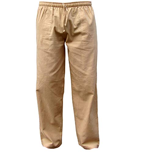 Panasiam® – Pantalones y camisas de verano, de suave y confortable algodón natural, 100% puro Hose in beige 54