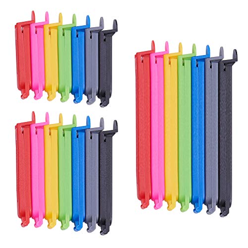 PandaHall Elite 70 Pcs Pinzas de Bolsa de Comida para Almacenamiento,Pinzas de Almacenamiento de Comida Casera, 7 Colores Mezclados