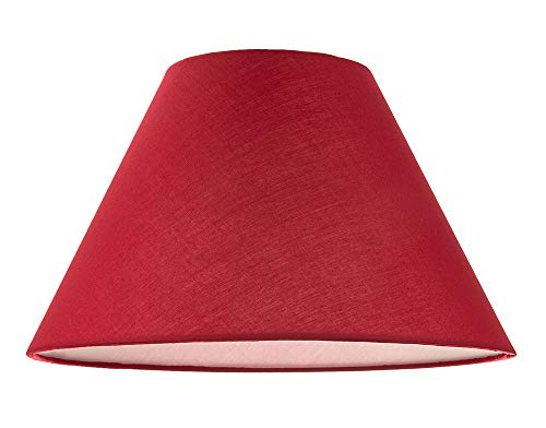 Pantalla de 12"vibrante de algodón de color burdeos Coolie adecuada para lámpara de mesa o colgante por Happy Homewares