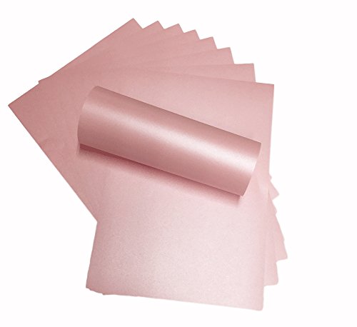 Papel perlado, 20 hojas de papel A4, color rosa, doble cara, nacarado, 120 g/m2, apto para impresoras de inyección de tinta y láser