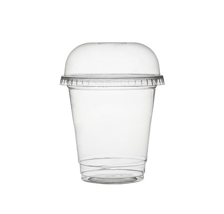 Paquete 100 Vasos de Plástico con Tapas/Hielo Café Vasos con Cúpula Tapas/Batido de Frutas Tazas - 8 Ounce