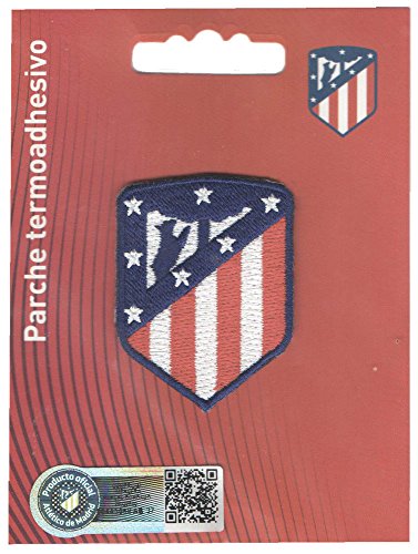 PARCHE OFICIAL TERMOADHESIVO BORDADO TELA ATLETICO DE MADRID WANDA 3,7 X 5 CM