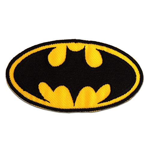 Parches - Batman - amarillo - 8,5x7,8cm - termoadhesivos bordados aplique para ropa