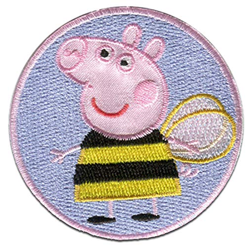 Parches - Peppa Pig 'Abeja' - colorido - 6,0 x 6,0 cm - Entertainment One © termoadhesivos bordados aplique para ropa