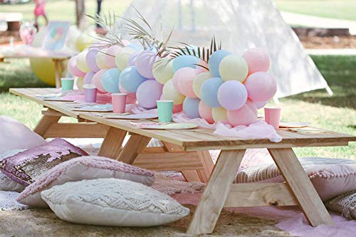 PartyWoo Globos Pastel, 100 Piezas de 10 Pulgadas Globo Pastel 8 Colores Globos Color Pastel Globos Colores Pasteles Globos Látex para Pastel Bautizo, Decoracion Pastel Cumpleaños, Decoracion Pastel