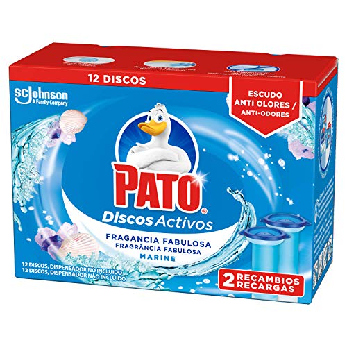 Pato - Discos Activos WC Recambio Marine, 2 recambios con 6 discos