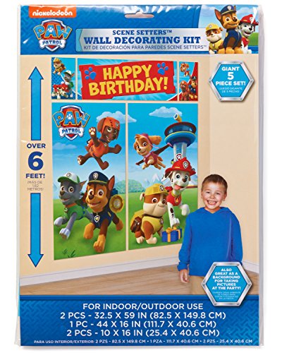 Paw Patrol - Set de cumpleaños: guirnalda para fiestas (Amscan International 670422)