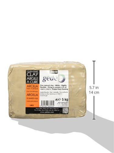 Pébéo Gede 766303 - Arcilla para cocer al horno, blanco, 5 kg, 1 paquete