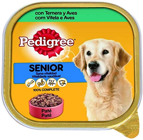 Pedigree Tarrina de Comida Húmeda para Perros Adultos, Sabor Ternera y Aves (Pack de 20 x 300g)