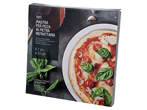 Pengo Casa más - Placa refractaria para pizza redonda, diámetro 33