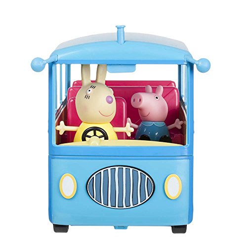 Peppa Pig Autobús del Cole, Color Azul, (Bandai 92637)