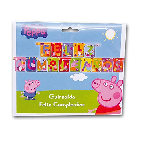 Peppa Pig - Guirnalda feliz cumpleaños (Verbetena 016000728)