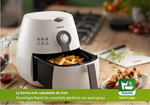 Philips AirFryer HD9216/80 - Freidora sin Aceite con Tecnología Rapid Air, 0.8 kg, Blanco