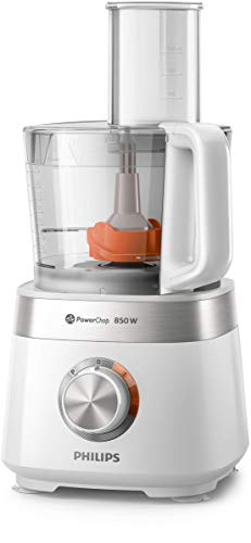 Philips Cocina Viva Collection Philips Robot de cocina HR7530/00, multifunción con licuadora, picadora y exprimidor, 850 W, capacidad 2,1 L, acero inoxidable, inoxidable