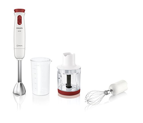 Philips Daily HR1625/00 - Batidora de Mano, 650 W, Picador, Levanta Claras, Jarra de 0.5 L, Varilla Metálica, Color Blanco