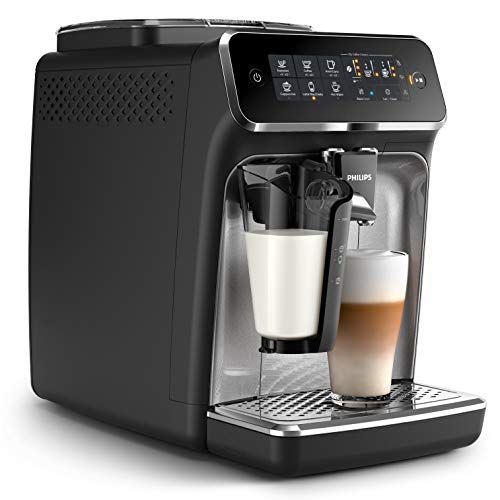 Philips EP3246/70 Serie 3200 - Cafetera super automática, 5 bebidas de café, jarra de leche LatteGo muy fácil de limpiar, molinillo cerámico, pantalla táctil