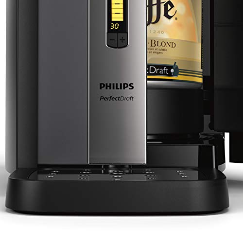 Philips HD3720/25 - Dispensador de Cerveza de Barril, 6 L, Pantalla LCD con Indicador Temperatura, Hasta 30 Dias de Cerveza Fresca, Color Negro