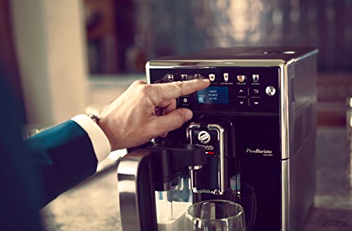 Philips Saeco PicoBaristo Deluxe SM5570/10 - Cafetera Súper Automática, 13 Bebidas de Café Personalizables, Jarra de Leche Integrada, Limpieza automatica, Molinillo Ceramico, Acabado Premium