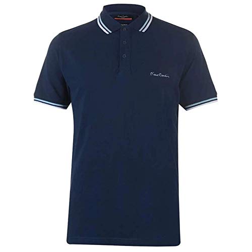 Pierre Cardin - Polo de manga corta para hombre. Azul azul marino 60