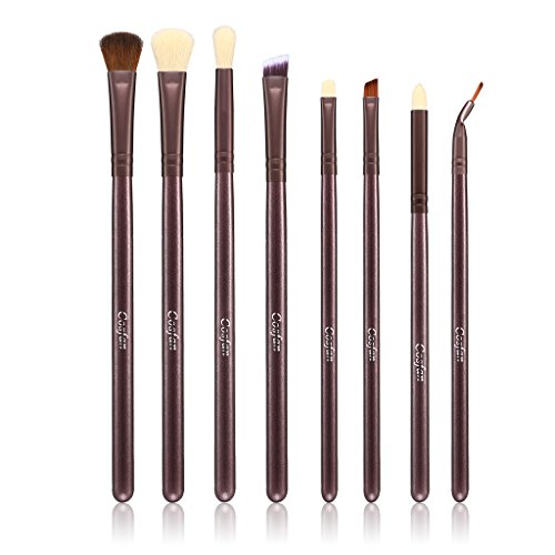 Pinceles de maquillaje 11 piezas Mango de Bambú (Kabuki mezcla rubor cache-cernes ojos cara polvo líquido crema productos cosméticos pinceles Sets con bolsa