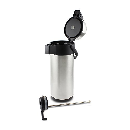 Pioneer - Termo de Acero Inoxidable con dispensador de té y café, Acero Inoxidable, Satin Finish, 3 L