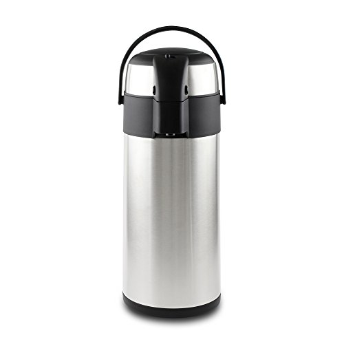 Pioneer - Termo de Acero Inoxidable con dispensador de té y café, Acero Inoxidable, Satin Finish, 3 L