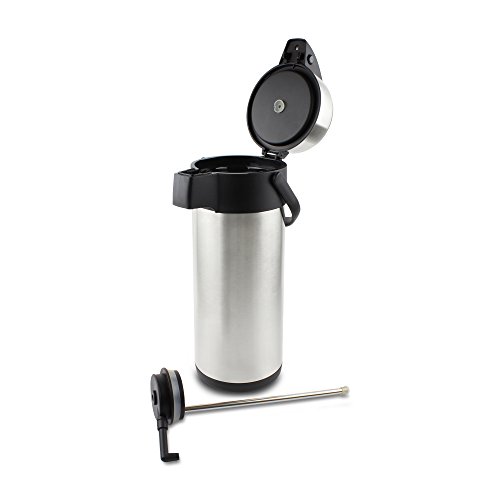 Pioneer - Termo de acero inoxidable con dispensador de té y café, acero inoxidable, Satin Finish, 5 litros