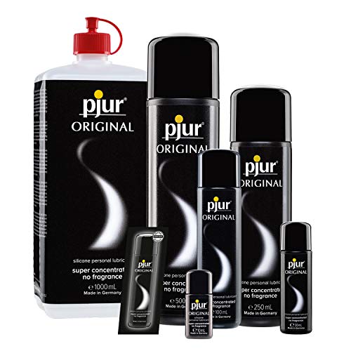 pjur ORIGINAL - Lubricante de silicona Premium - lubricación duradera sin pegarse - cunde mucho y es adecuado para preservativos (100ml)