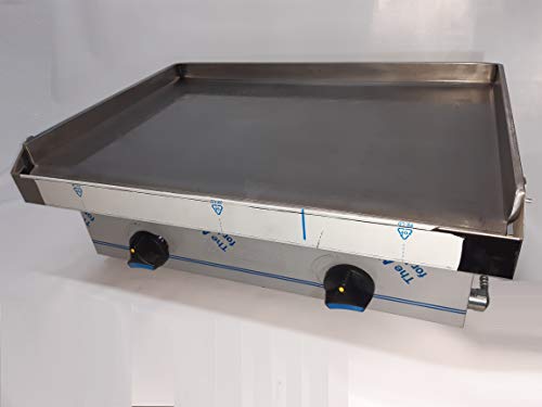 Plancha profesional a gas especial hosteleria bar, placa 8mm.