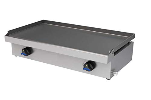 Plancha profesional a gas especial hosteleria bar, placa 8mm. largo 80 cm.