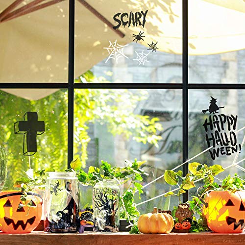 Plantillas de plástico para Halloween, 21 piezas, reutilizables, plantillas de expresión de calabaza para manualidades, dibujo, pintura, pulverización, vidrio, madera, aerógrafo, paredes, arte