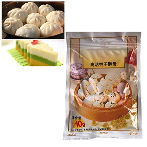 planuuik 5 Bolsas 50 g Pan de Pastel Levadura Seca instantánea Altamente Activa para cocinar en la Cocina Hornear Bollos al Vapor Baozi Mantou Ingredientes Suministros de Material