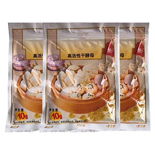 planuuik 5 Bolsas 50 g Pan de Pastel Levadura Seca instantánea Altamente Activa para cocinar en la Cocina Hornear Bollos al Vapor Baozi Mantou Ingredientes Suministros de Material