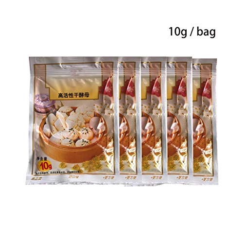 planuuik 5 Bolsas 50 g Pan de Pastel Levadura Seca instantánea Altamente Activa para cocinar en la Cocina Hornear Bollos al Vapor Baozi Mantou Ingredientes Suministros de Material