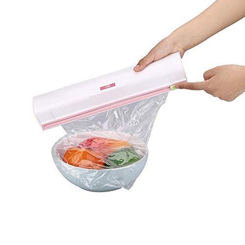 Plástico Transparente Cutter, Abrigo Del Alimento Del Dispensador, Cocina Cortador Papel Film Dispensador Y El Cortador De Almacenamiento Triturador Wrap-Accesorios De Cocina ( Color : Transparent )