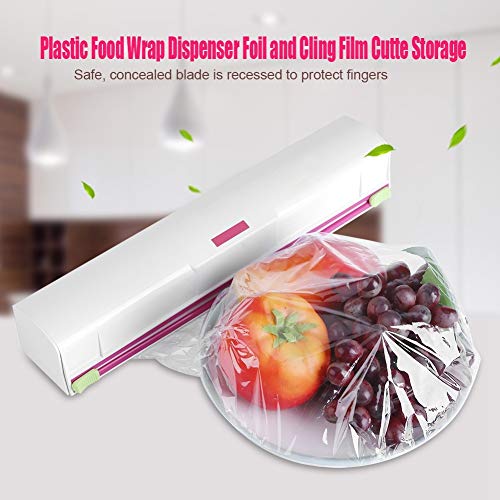 Plástico Transparente Cutter, Abrigo Del Alimento Del Dispensador, Cocina Cortador Papel Film Dispensador Y El Cortador De Almacenamiento Triturador Wrap-Accesorios De Cocina ( Color : Transparent )