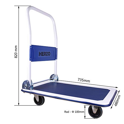 Plataforma de carga plegable, peso máximo 150 kg, para transporte de almacén