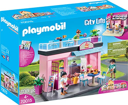 Playmobil - Mi cafe favorito, Playset de Figuras, Color Multicolor, 70015