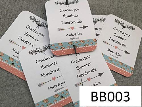 PORTA BENGALAS BODA.100 unidades. Detalles para invitados