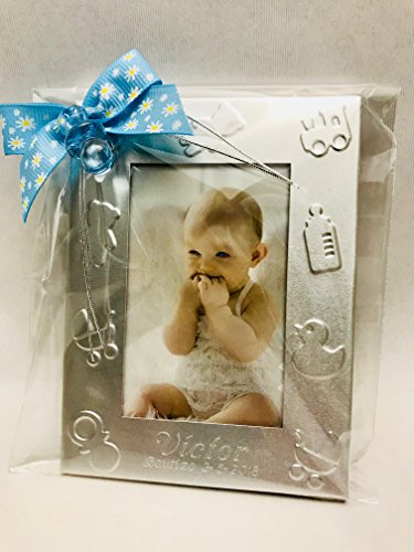 Portafotos PERSONALIZADOS para bautizo marcos pequeños niño/niña GRABADOS (pack 15 unidades)