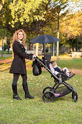 Portasombrillas con Flexo Corto (20 cms) para sillas y carros de bebé | UNIVERSAL y DESMONTABLE- JICACLICK- XXL (39-46 MM)